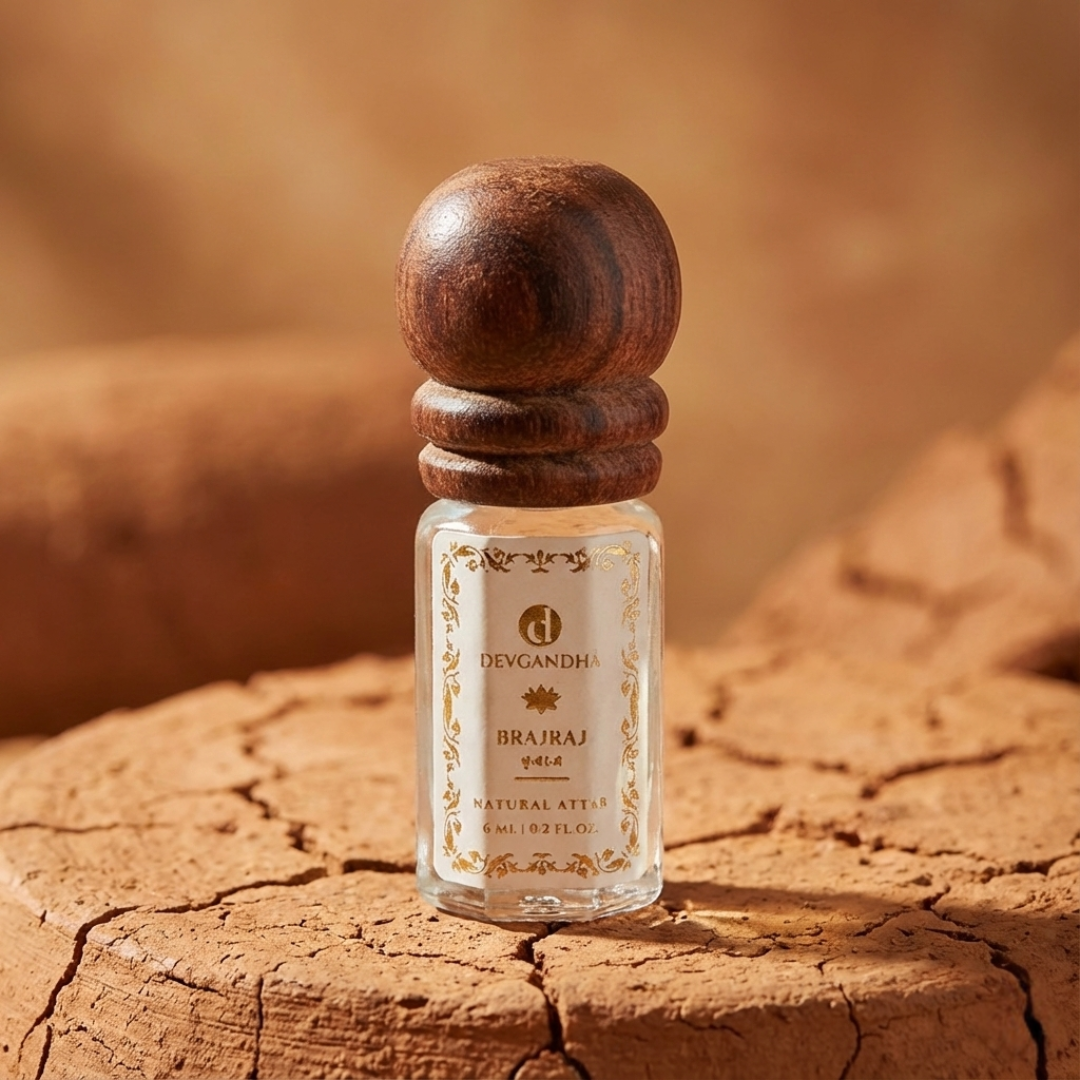 Brajraj Natural Attar (Mitti / Petrichor Attar) | 100% Natural | Earthy &amp; Calming | Rain-Soaked Braj