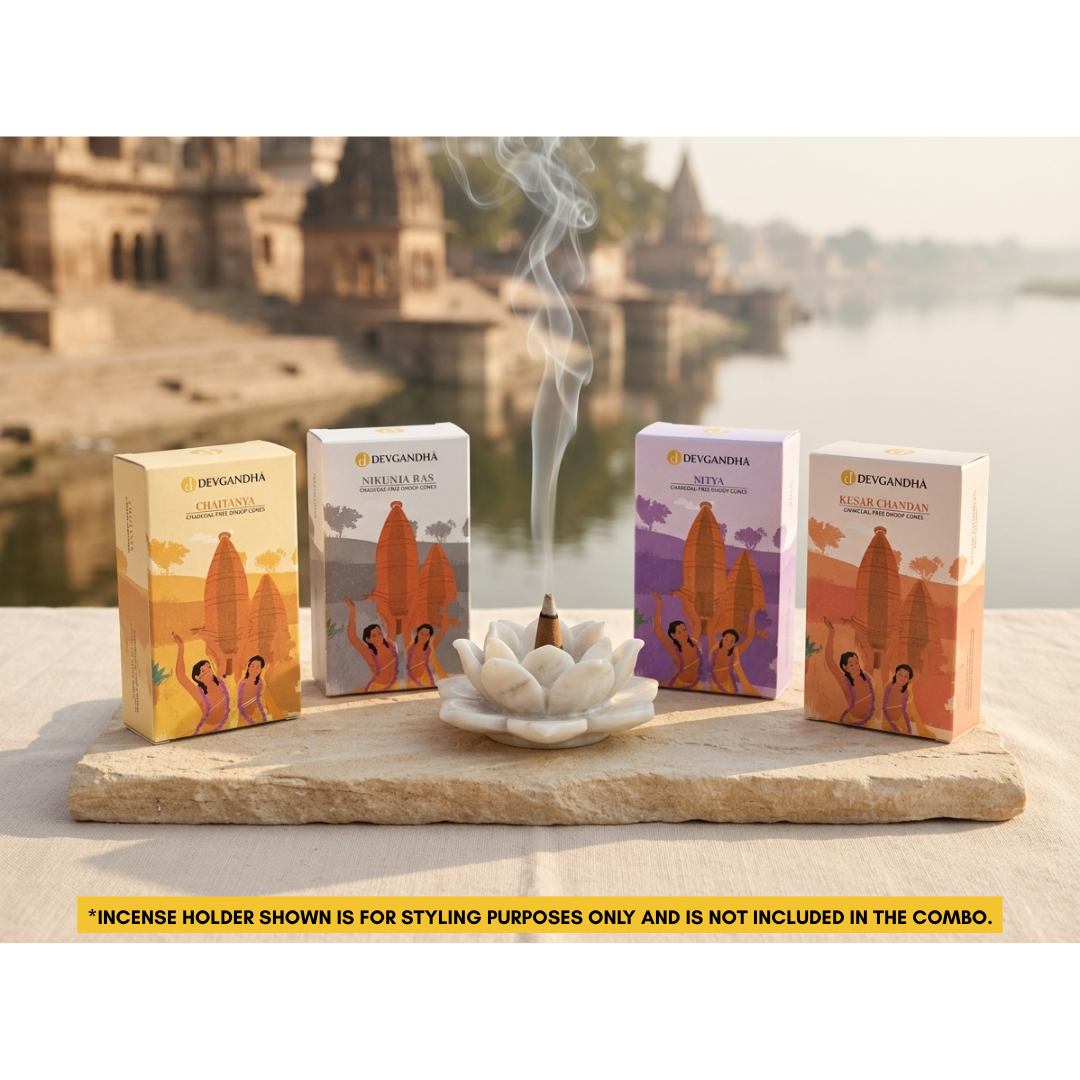 Devgandha Temple Ritual Combo – 4 Premium Fragrances (150 GM Each)
