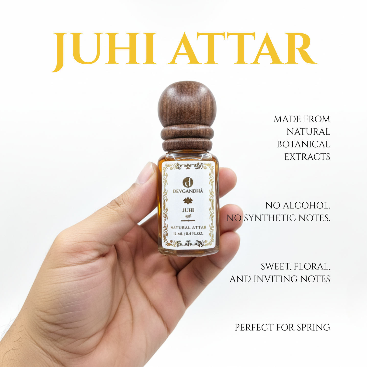 Juhi Natural Attar | 100% Natural | Soft, Floral &amp; Uplifting