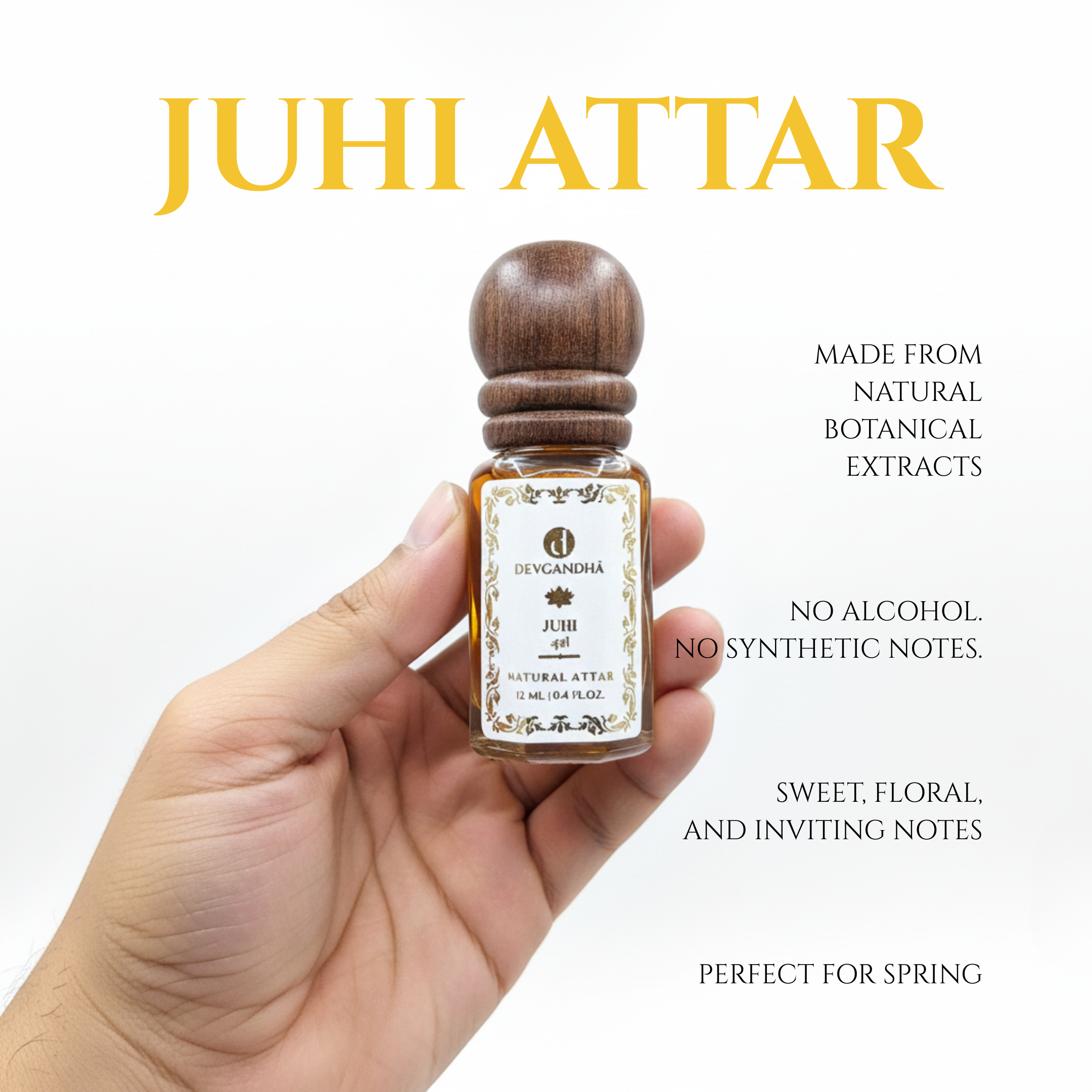 Juhi Natural Attar | 100% Natural | Soft, Floral &amp; Uplifting