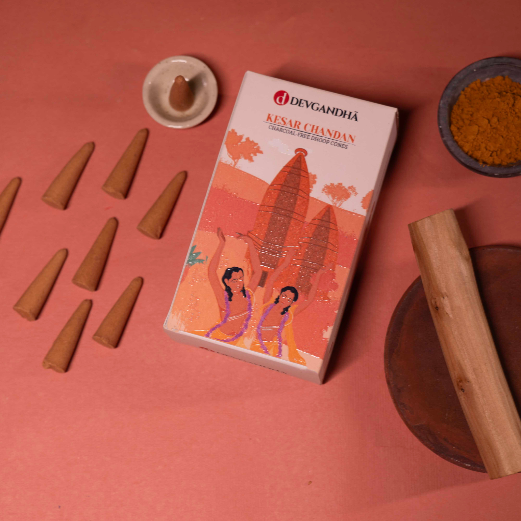 Kesar Chandan Dhoop Cone | Kesar Chandana Oil