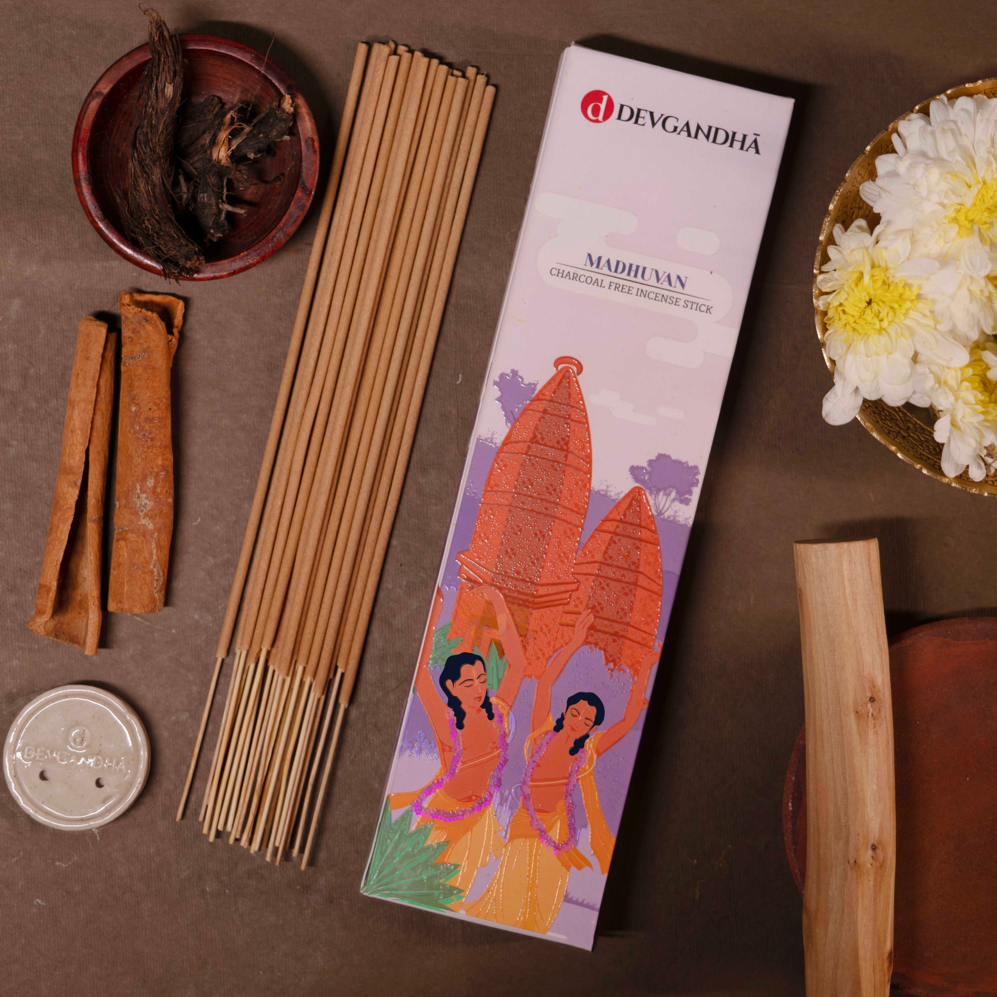 Madhuvan Charcoal-Free Incense Sticks | 100 GM (Approx. 50 Sticks)