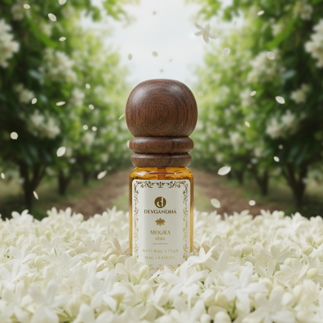 Mogra Natural Attar (Jasmine Sambac) | 100% Natural | Floral & Sweet | Cooling