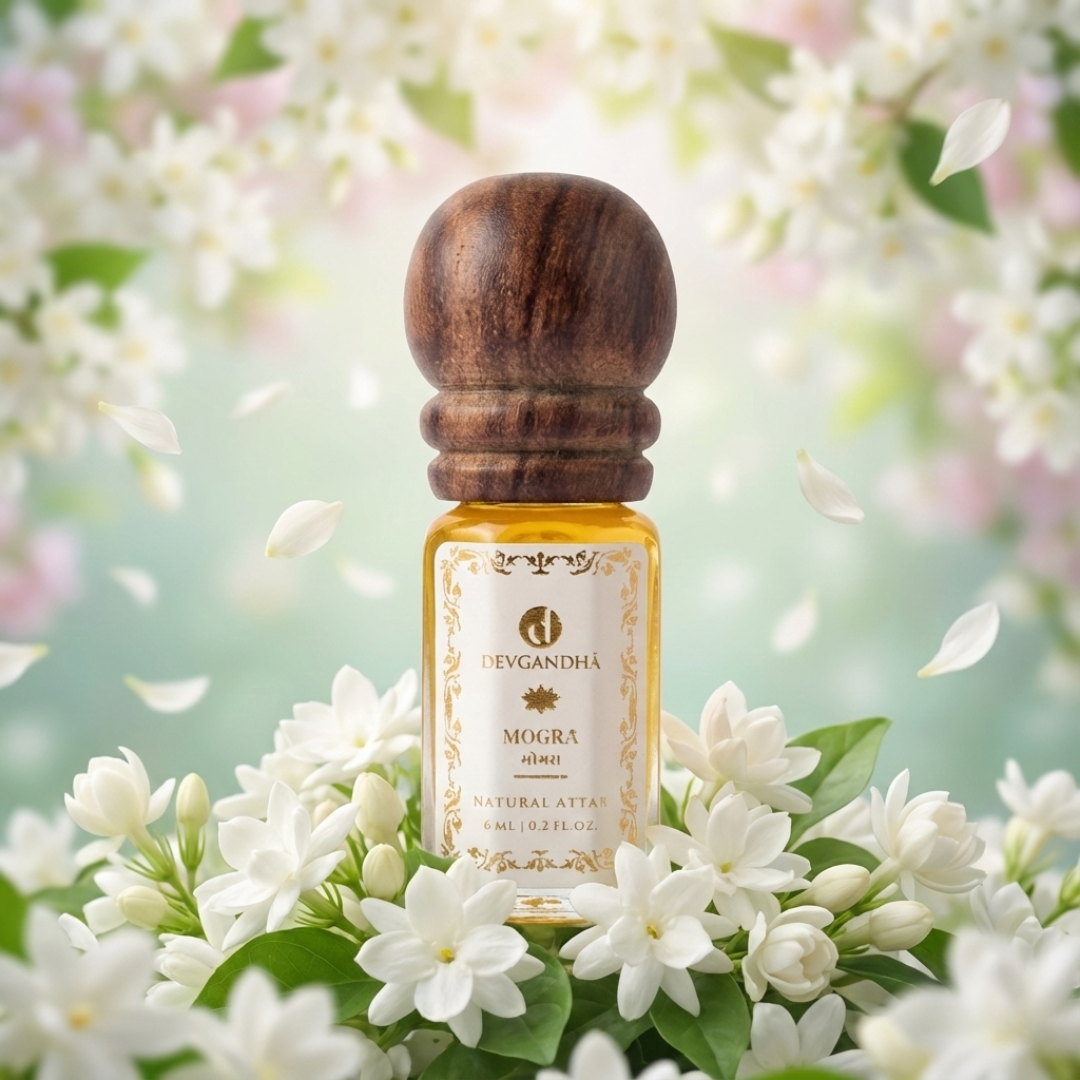 Mogra Natural Attar (Jasmine Sambac) | 100% Natural | Floral &amp; Sweet | Cooling