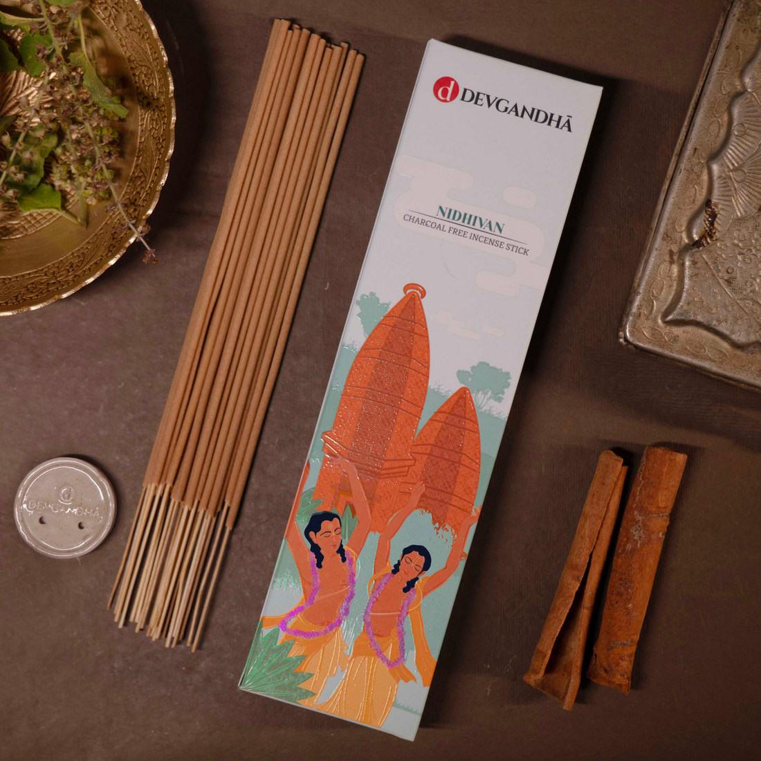 Nidhivan Charcoal-Free Incense Sticks | 100 GM (Approx. 60 Sticks)