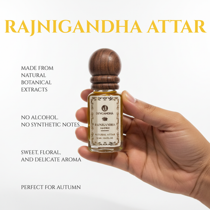 Rajnigandha Natural Attar (Tuberose Attar) | 100% Natural | Pure, Sweet Floral &amp; Calming | Summer Appropriate