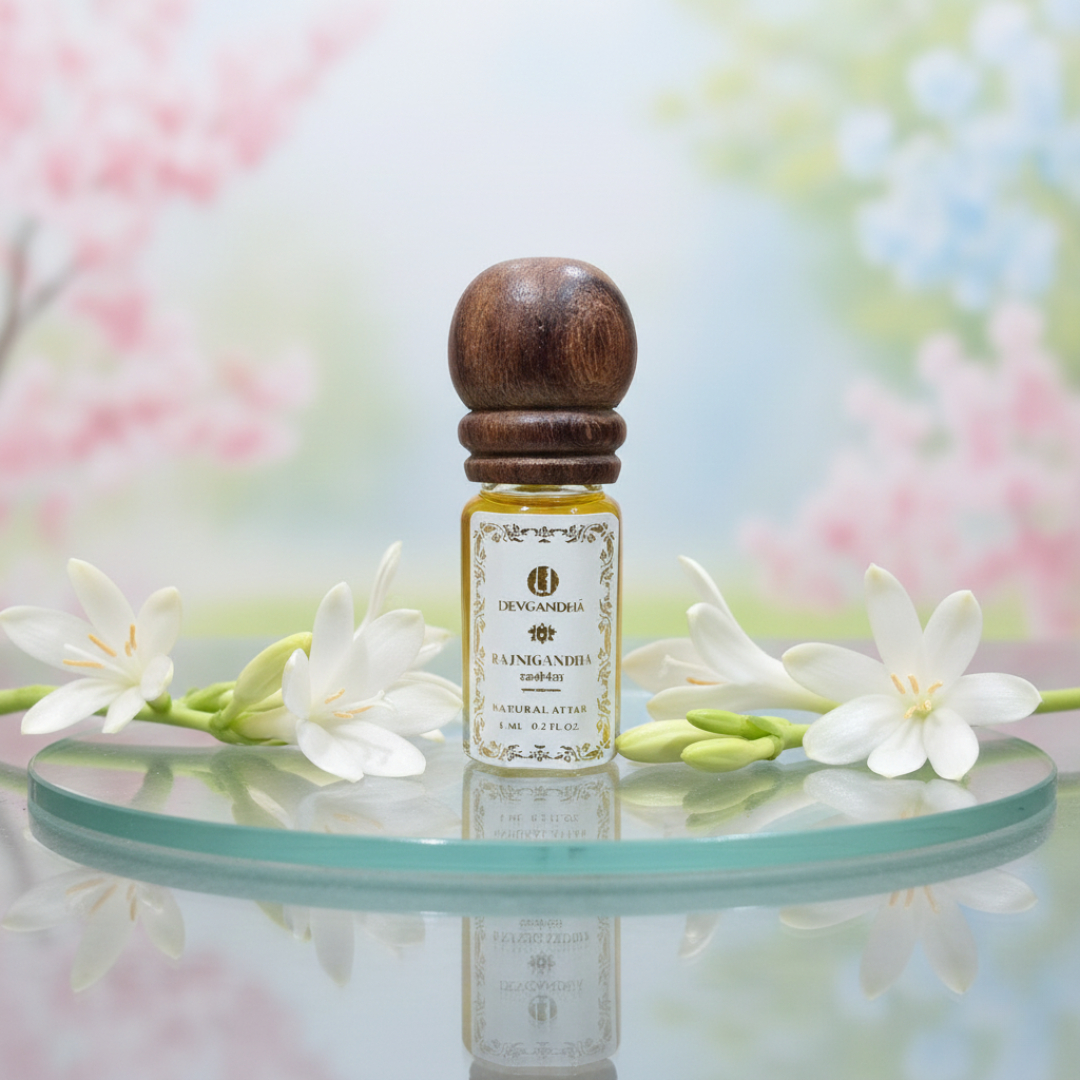Rajnigandha Natural Attar (Tuberose Attar) | 100% Natural | Pure, Sweet Floral & Calming | Summer Appropriate