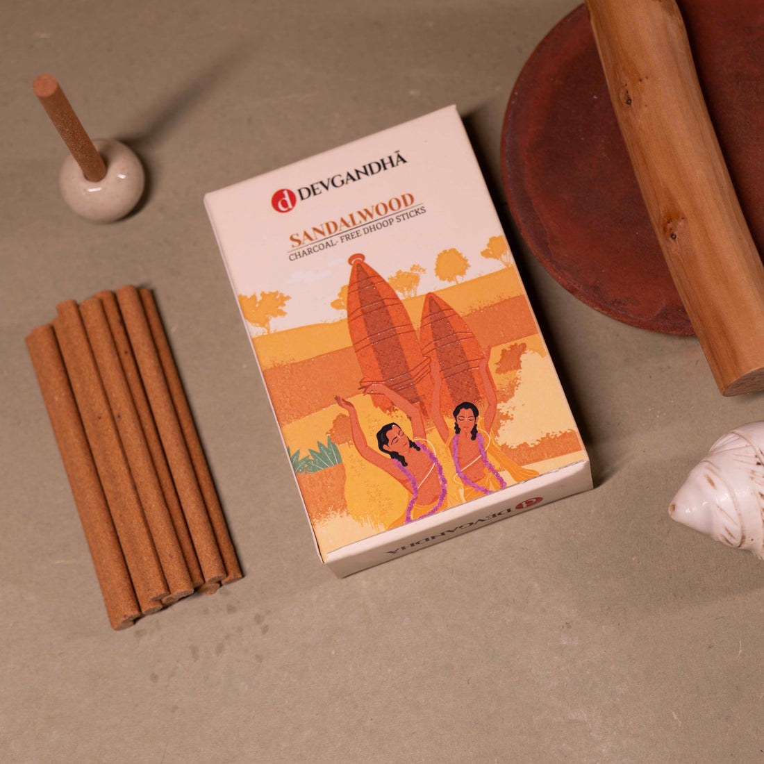 Sandalwood Bamboo-less Stick | Dhoop Stick | Agarbatti