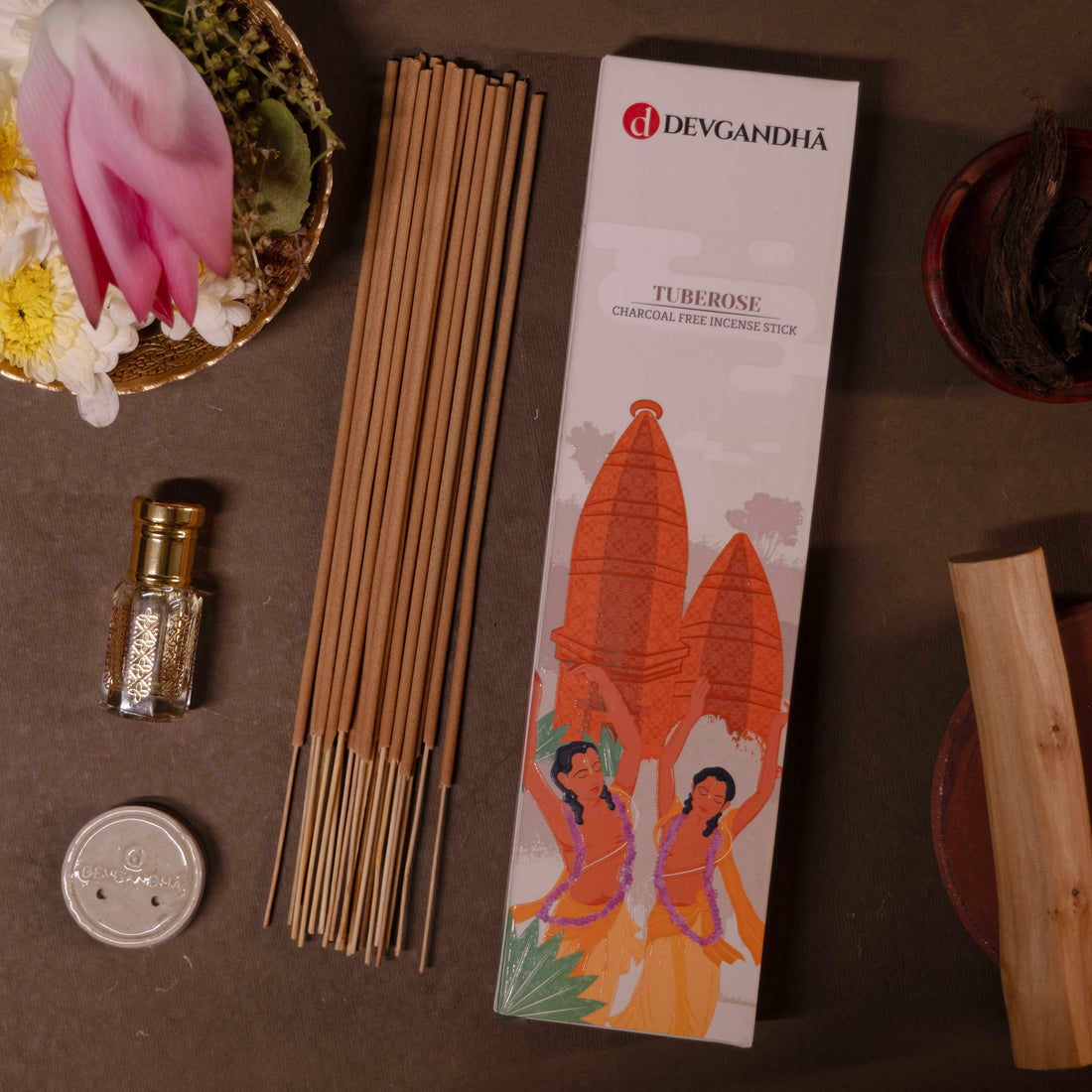 Tuberose Charcoal-free Incense Sticks | 100 GM (approx. 60 sticks)