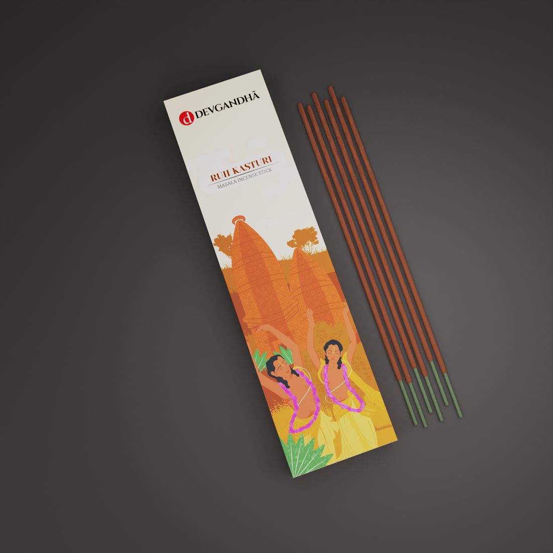 Ruh Kasturi Masala Incense Sticks | 100 GM (Approx. 50 Sticks)